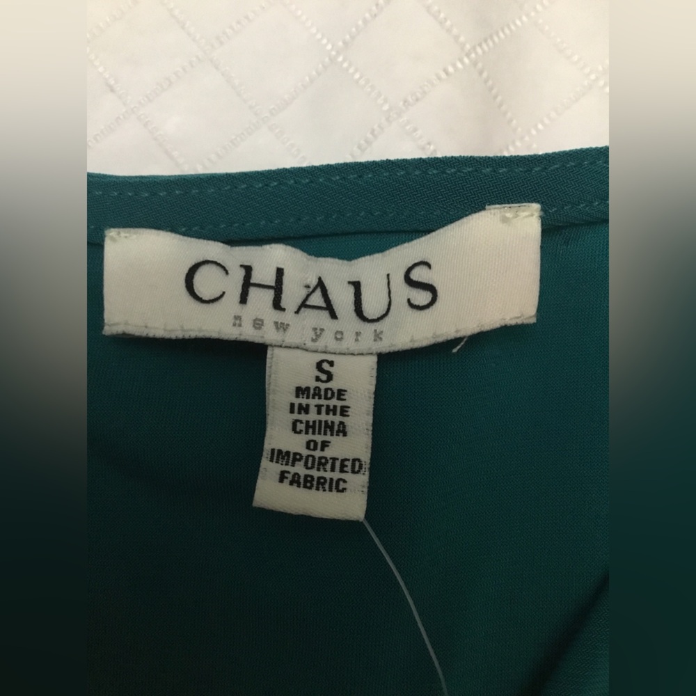 Chaus Teal V-Neck Tie-Waist Maxi Dress - Picture 4 of 16